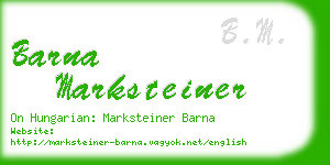 barna marksteiner business card